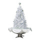 6′ Lighted Musical Snowing Artificial Tinsel Christmas Tree, White LED Lights