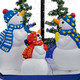 330" Lighted Musical Snowing Snowman Family in Umbrella Base Christmas Decoration - Image 2