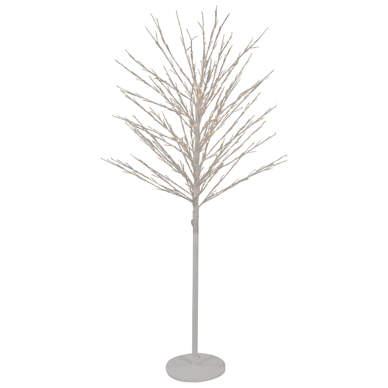 5′ White LED Lighted Christmas Twig Tree – Warm White Lights